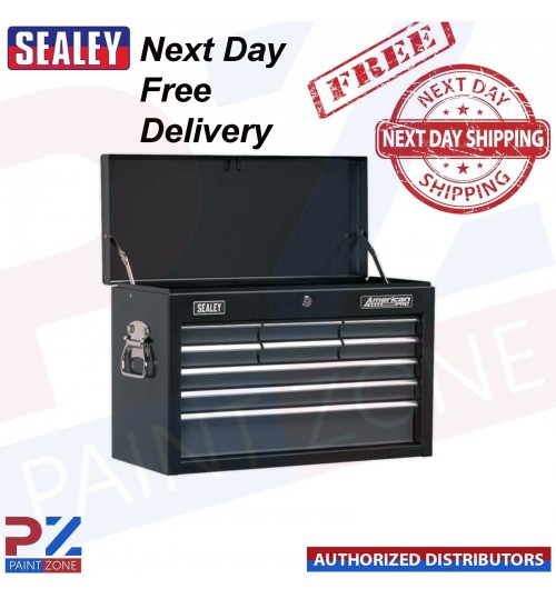 SEALEY AP2509B 9 DRAWER TOP CHEST WITH BALL-BEARING SLIDES - BLACK/GREY